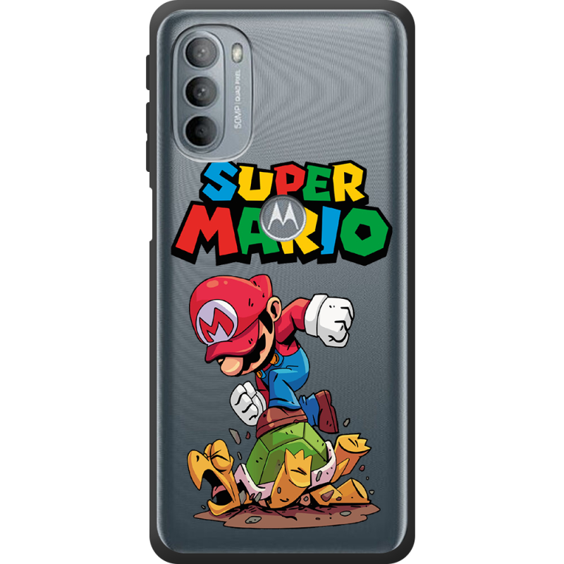 Прозрачный чехол BoxFace Motorola G31 Super Mario