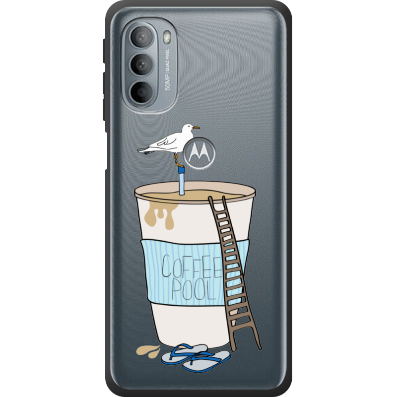 Прозрачный чехол BoxFace Motorola G31 Segull in Cofee Pool