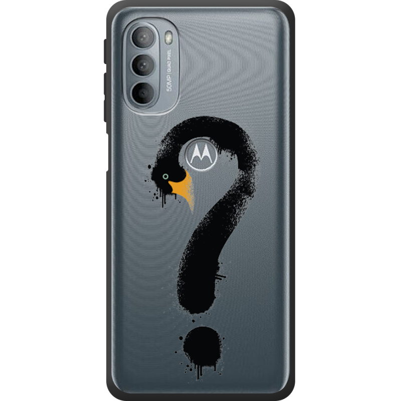 Прозрачный чехол BoxFace Motorola G31 Swan question