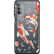 Прозрачный чехол BoxFace Motorola G31 Japanese Koi Fish