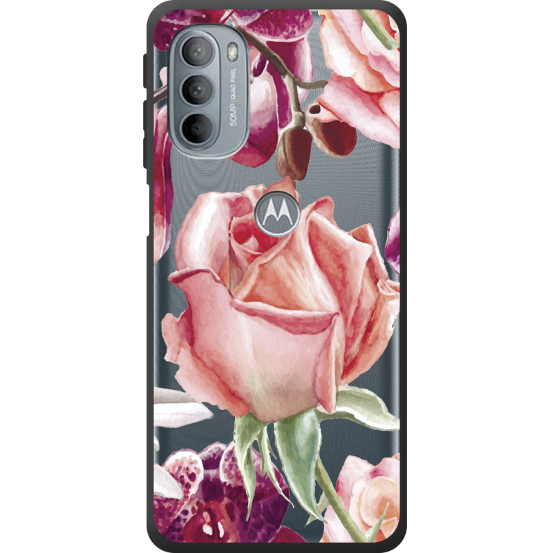 Прозрачный чехол BoxFace Motorola G31 Rose