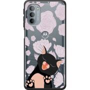 Прозрачный чехол BoxFace Motorola G31 Meow