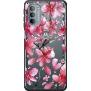 Прозрачный чехол BoxFace Motorola G31 Pink Magnolia