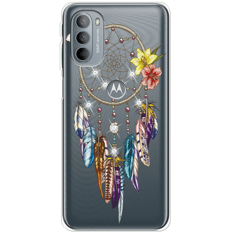 Чехол со стразами Motorola G31 Dreamcatcher