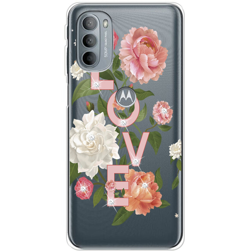 Чехол со стразами Motorola G31 Love