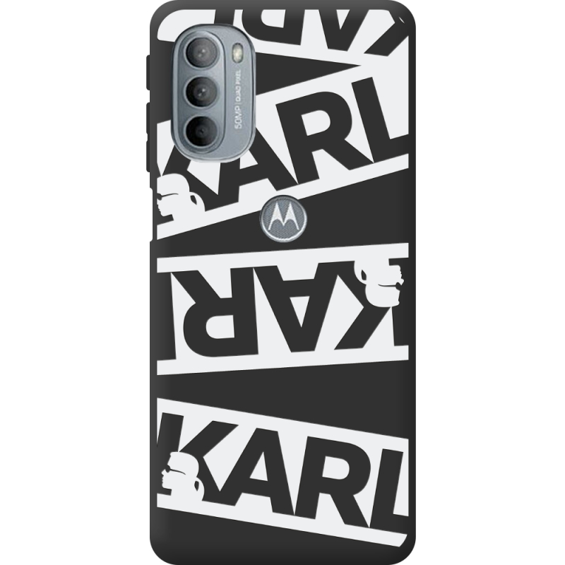 Черный чехол BoxFace Motorola G31 White Karl