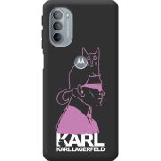 Черный чехол BoxFace Motorola G31 Pink Karl