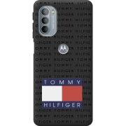 Черный чехол BoxFace Motorola G31 Tommy Print