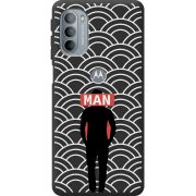 Черный чехол BoxFace Motorola G31 Man Pattern