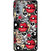 Черный чехол BoxFace Motorola G31 Rock Graffiti