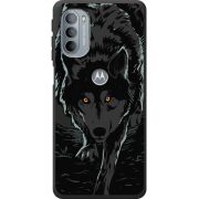 Черный чехол BoxFace Motorola G31 Wolf