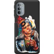 Черный чехол BoxFace Motorola G31 Tanker Girl