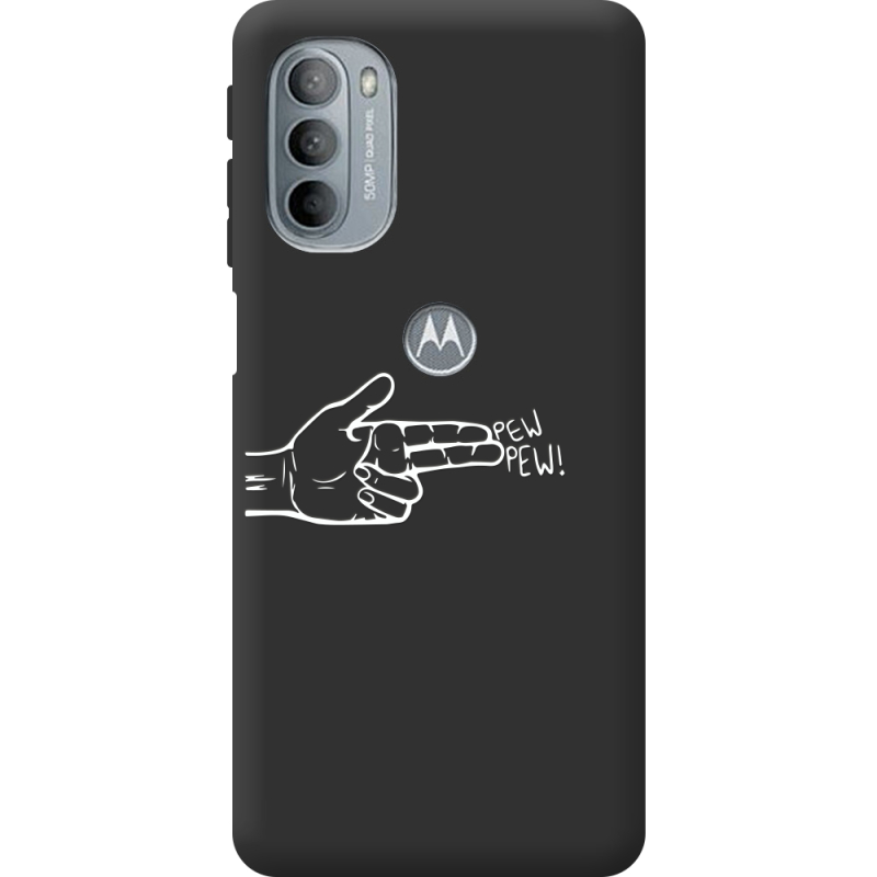 Черный чехол BoxFace Motorola G31 Pew Pew