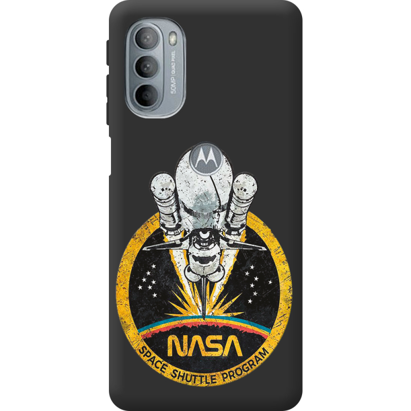 Черный чехол BoxFace Motorola G31 NASA Spaceship