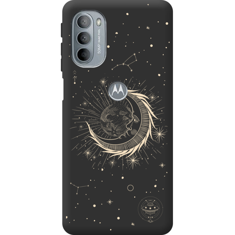 Черный чехол BoxFace Motorola G31 Moon