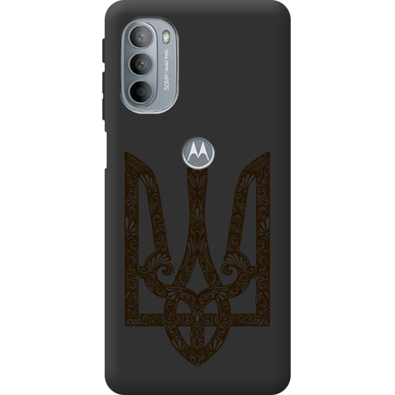 Черный чехол BoxFace Motorola G31 Ukrainian Trident