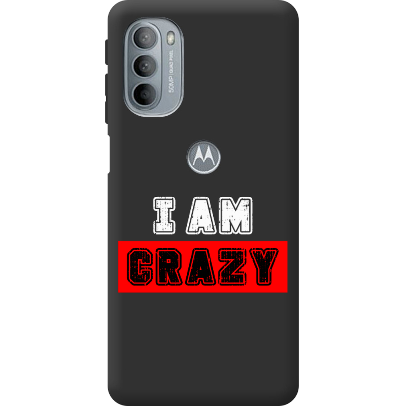 Черный чехол BoxFace Motorola G31 I'm Crazy