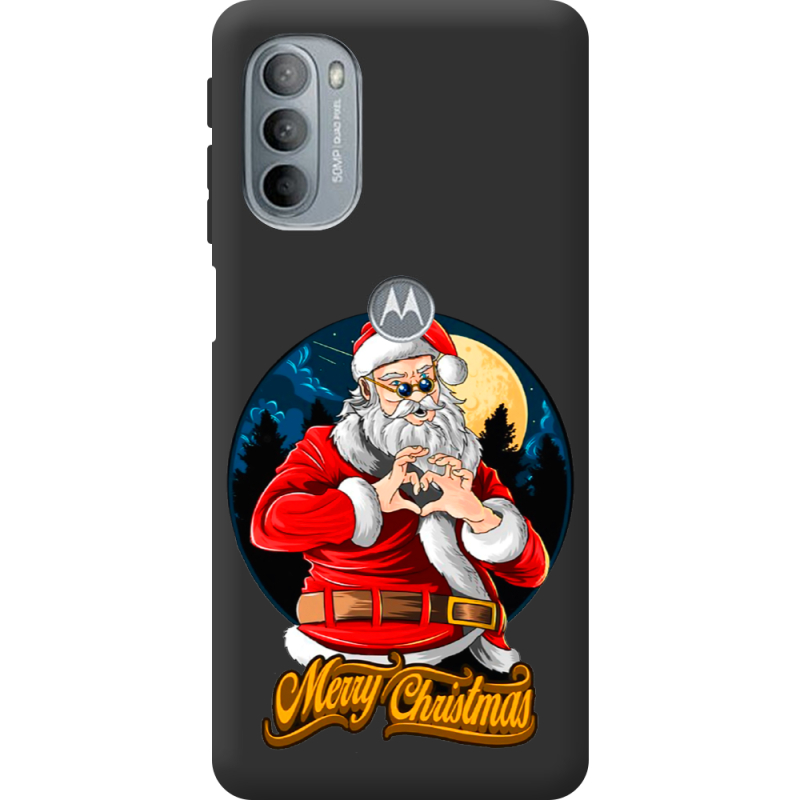 Черный чехол BoxFace Motorola G31 Cool Santa