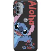 Черный чехол BoxFace Motorola G31 Гавайський друг Stich