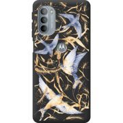 Черный чехол BoxFace Motorola G31 Ластівки