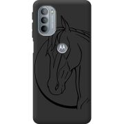 Черный чехол BoxFace Motorola G31 Horse