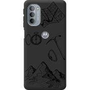 Черный чехол BoxFace Motorola G31 Mountains