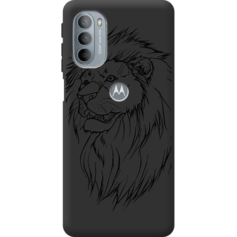 Черный чехол BoxFace Motorola G31 Lion