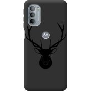 Черный чехол BoxFace Motorola G31 Deer