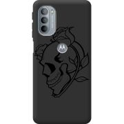 Черный чехол BoxFace Motorola G31 Skull and Roses