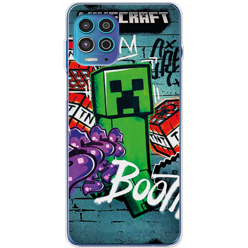 Чехол BoxFace Motorola G100 Minecraft Graffiti