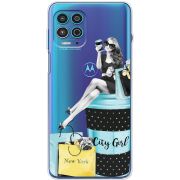 Прозрачный чехол BoxFace Motorola G100 City Girl