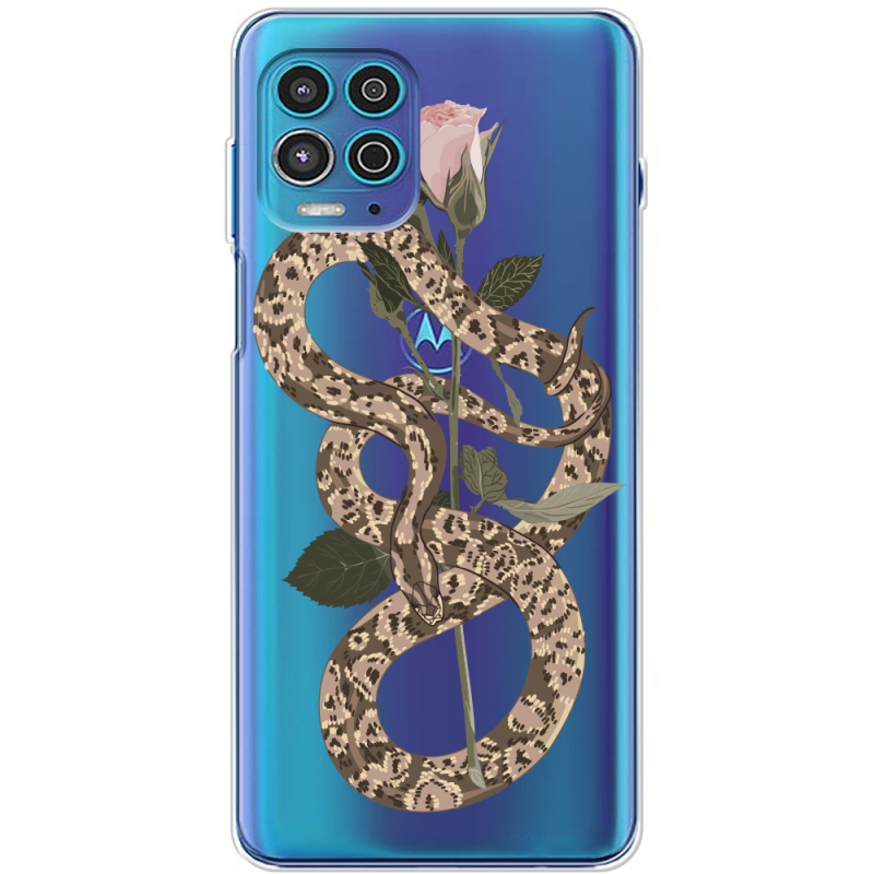 Прозрачный чехол BoxFace Motorola G100 Glamor Snake