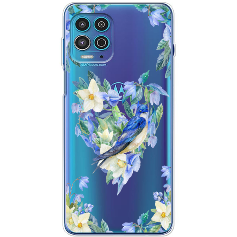 Прозрачный чехол BoxFace Motorola G100 Spring Bird