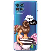 Прозрачный чехол BoxFace Motorola G100 Super Mama and Daughter