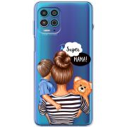 Прозрачный чехол BoxFace Motorola G100 Super Mama and Son