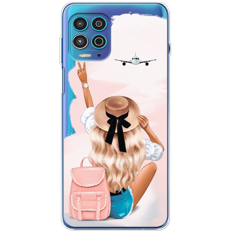 Прозрачный чехол BoxFace Motorola G100 Travel Girl