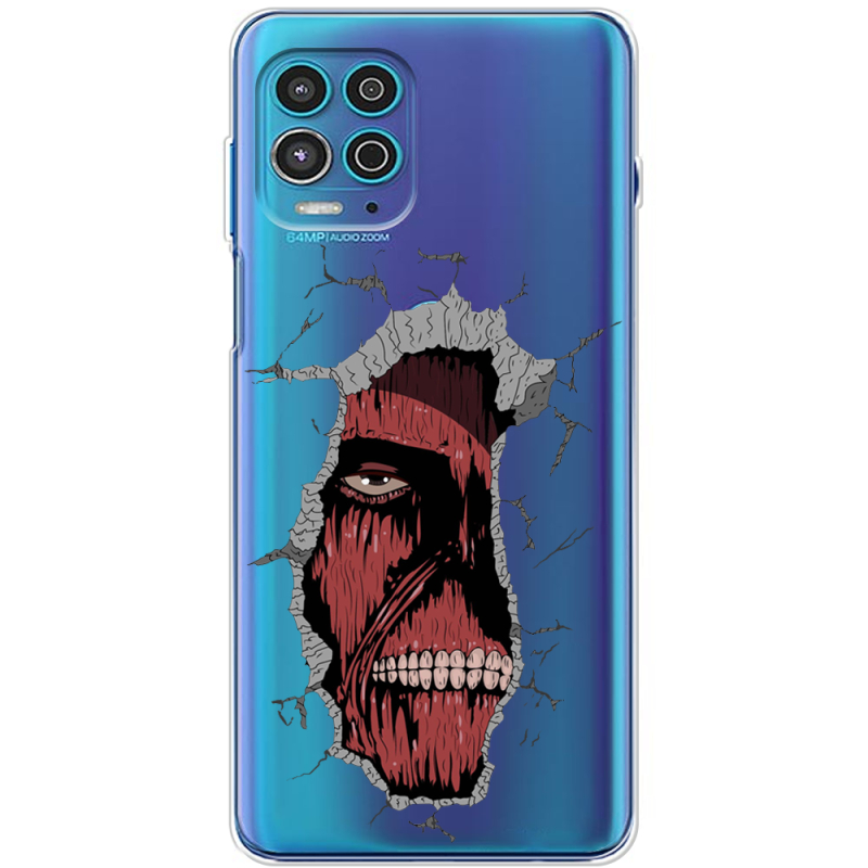 Прозрачный чехол BoxFace Motorola G100 Нападение Титана