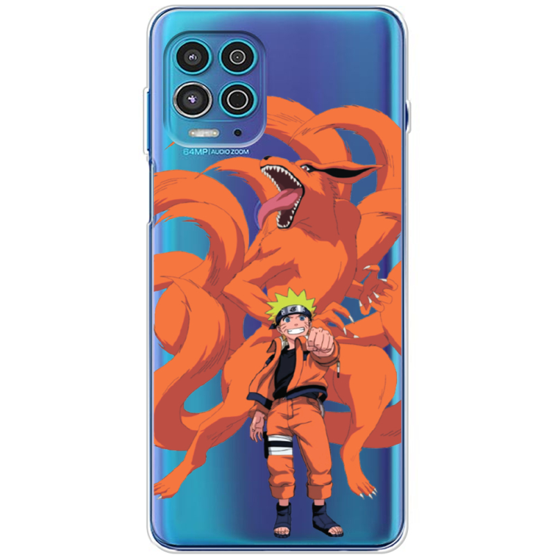 Прозрачный чехол BoxFace Motorola G100 Naruto and Kurama