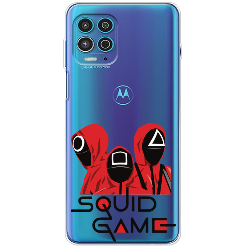 Прозрачный чехол BoxFace Motorola G100 siquid game люди в красном