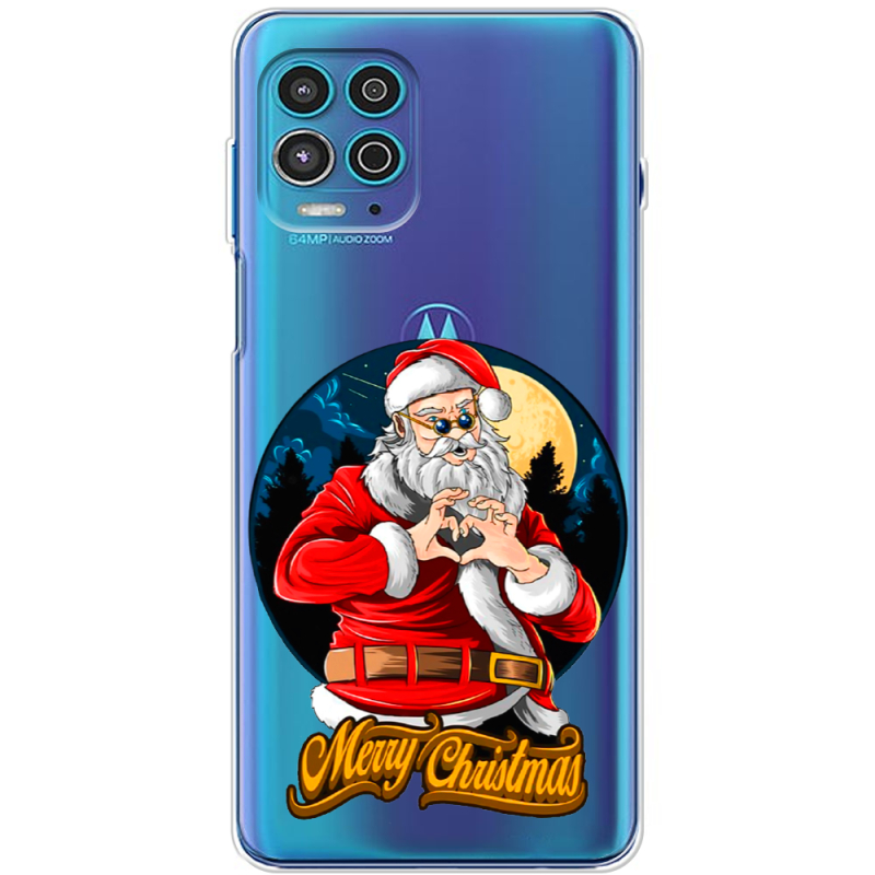 Прозрачный чехол BoxFace Motorola G100 Cool Santa