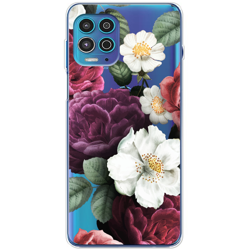 Прозрачный чехол BoxFace Motorola G100 Floral Dark Dreams