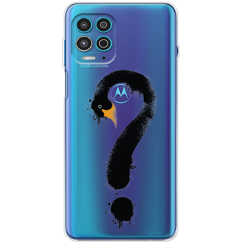 Прозрачный чехол BoxFace Motorola G100 Swan question