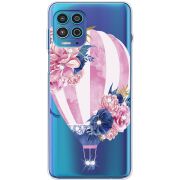 Чехол со стразами Motorola G100 Pink Air Baloon