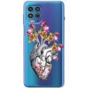 Чехол со стразами Motorola G100 Heart