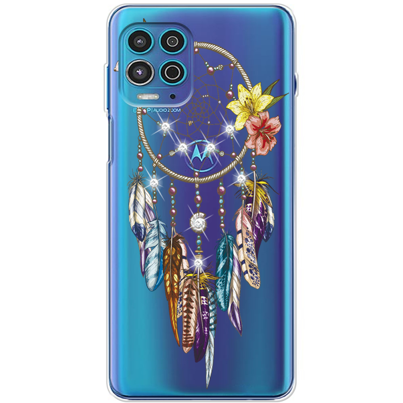 Чехол со стразами Motorola G100 Dreamcatcher