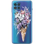 Чехол со стразами Motorola G100 Ice Cream Flowers