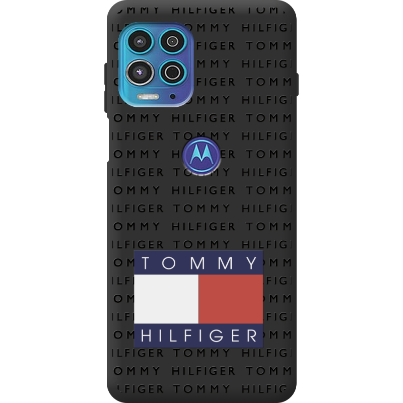 Черный чехол BoxFace Motorola G100 Tommy Print