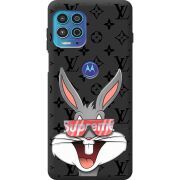 Черный чехол BoxFace Motorola G100 looney bunny