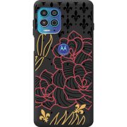 Черный чехол BoxFace Motorola G100 FranceFlowers