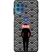 Черный чехол BoxFace Motorola G100 Man Pattern